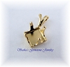 8 MM SQUARE GOLD OVER SILVER SNAPTITE PENDANT